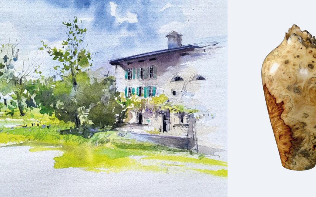 Exposition de O. Kornelyuk, aquarelles et M. Probst, tournage sur bois - 14-15 + 21-22 juin 2025